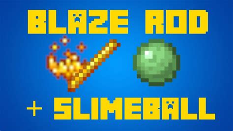 Minecraft - Crafting Recipes: Blaze Rods/Powder & Slimeball - YouTube