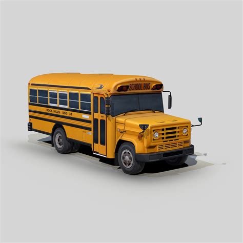 Blue bird school bus 3D model - TurboSquid 1567444