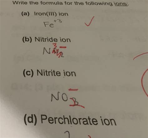 Solved Write the formula for the following jons (a) Iron(II) | Chegg.com