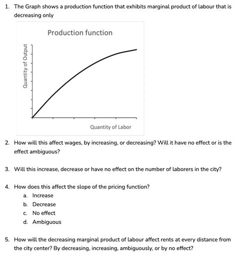 SOLVED: 1. The Graph shows a production function that exhibits marginal product of labour that ...