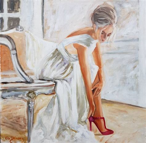 The red shoe Painting by Els Driesen | Saatchi Art