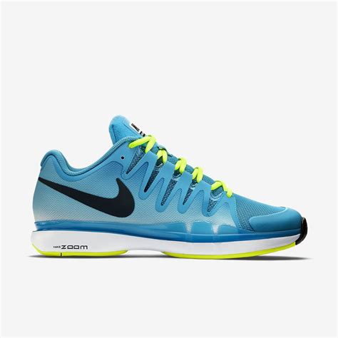 Nike Mens Zoom Vapor 9.5 Tour Tennis Shoes - Blue/Yellow - Tennisnuts.com