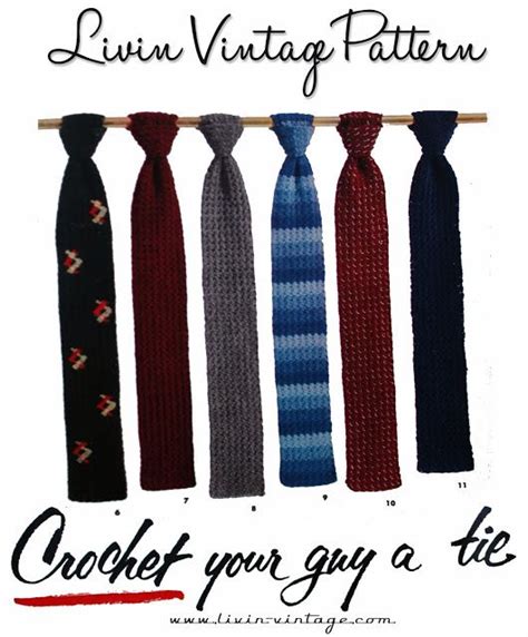 livin vintage: Free Pattern Friday | Crochet men, Necktie pattern, Tie pattern free