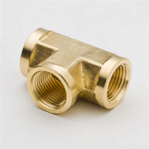 50PCS Legines Brass Pipe Fitting Forged Tee 1/8" NPT Female Thread Plumb Water Gas 3 Way ...