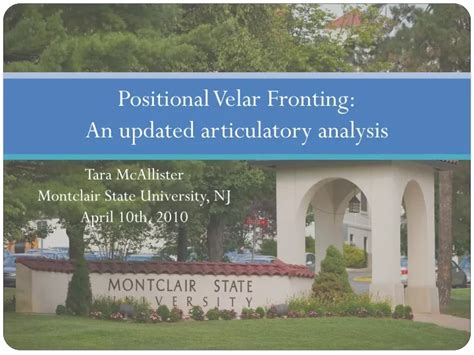 PPT - Positional Velar Fronting: An updated articulatory analysis PowerPoint Presentation - ID ...