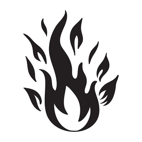 Hand drawn fire icons. Fire Flames Icons Vector Set. Hand Drawn Doodle ...