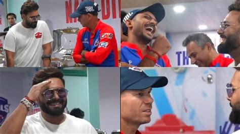 IPL 2023: WATCH- Rishabh Pant visits Delhi Capitals dressing room ...