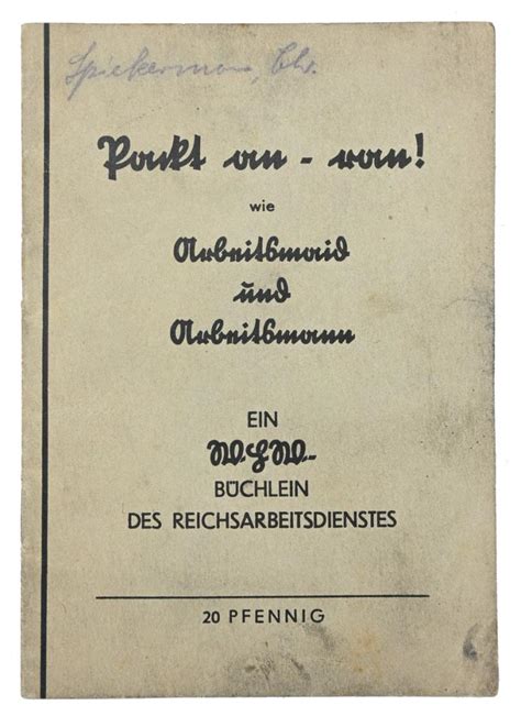 WorldWarCollectibles | German RAD 'Gedichte' Booklet