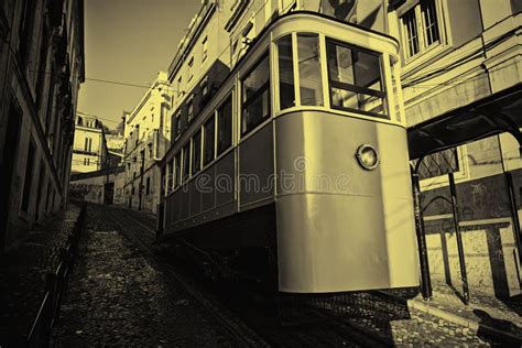 Ancient and Old Tram of Lisbon Editorial Photography - Image of capital, funicular: 119616487