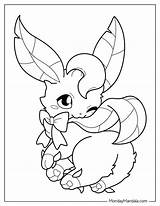Glaceon Pokemon Coloring Page Free Printable Pages sketch template