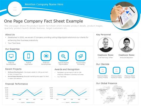 One Page Fact Sheet 06 PowerPoint Template