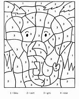Magic Free To color For Kids  Elephant Coloring By Numbers sketch template