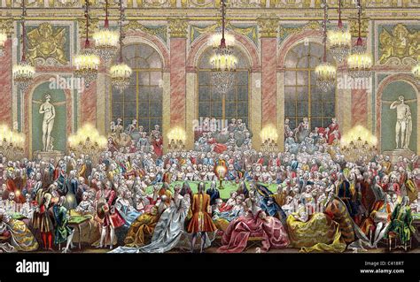 games, game of chance, French royal court, coloured chromolithograph ...