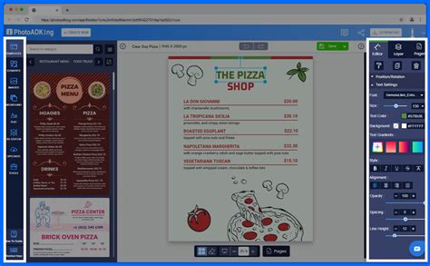 How to Design a Pizza Menu Using Templates