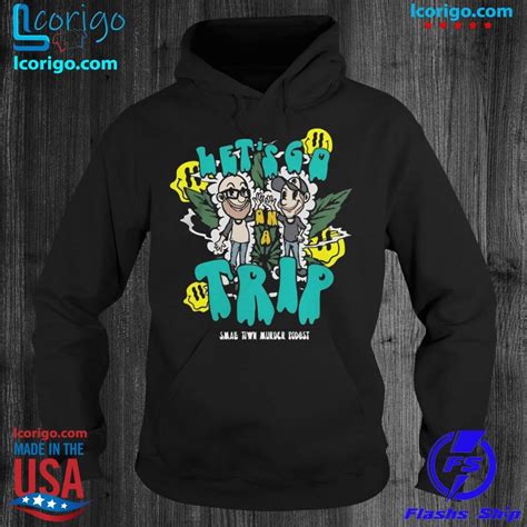 Small town murder merch let's go on a trip Shirt, hoodie, sweater, long ...