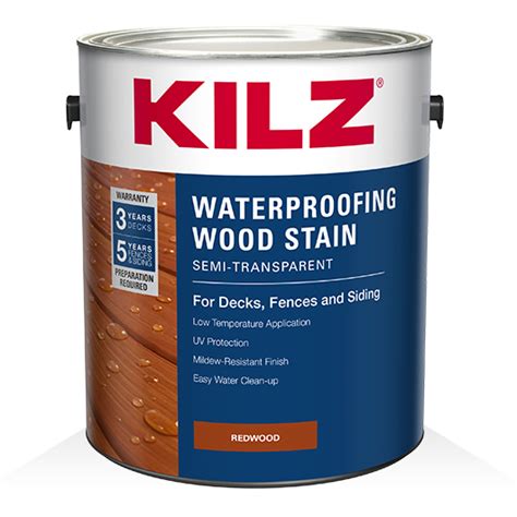 KILZ® Waterproofing Semi-Transparent Stain | KILZ®