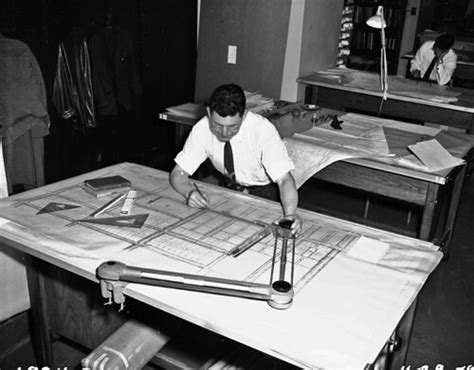 Drafter working in Engineering Department, 1959 | Item 61134… | Flickr