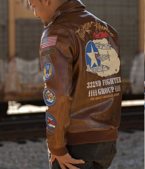 332nd Fighter Tuskegee Airmen Leather Jacket - Jackets Masters