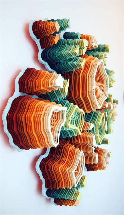 Layered Cut Paper Sculptures Inspired by Nature