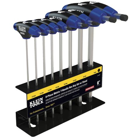 Klein Tools Metric Hex Key T Handle Set Stand 8 Piece Keys Driver Hand ...