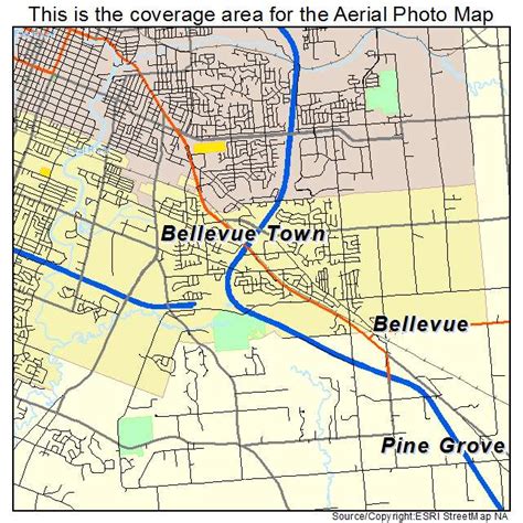 Aerial Photography Map of Bellevue Town, WI Wisconsin