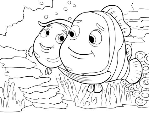 Nemo Goggles Coloring Page Coloring Pages