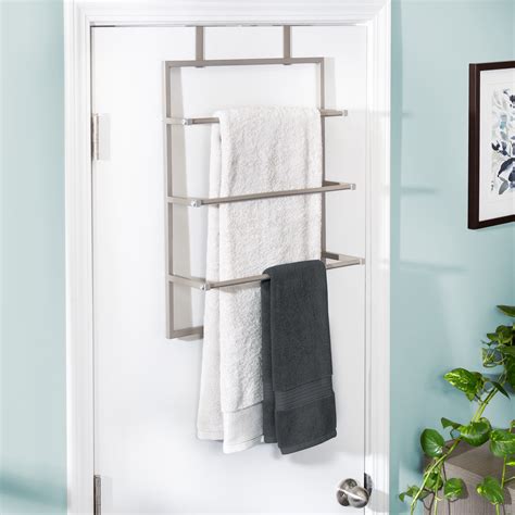 Honey Can Do 3-Tier Over-The-Door Steel Bathroom Towel Rack, Grey - Walmart.com