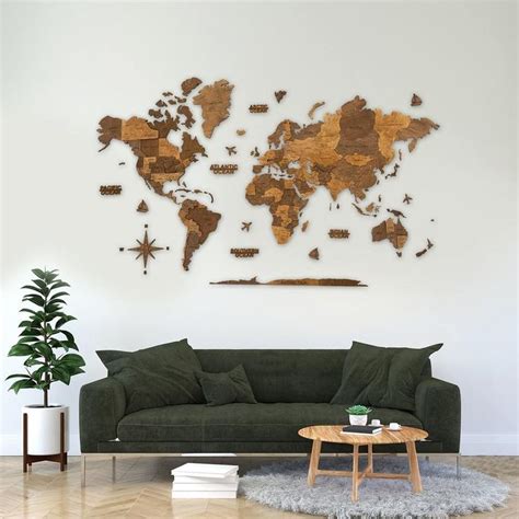 Wooden Map, Wooden Decor, Rustic Decor, Diy Decor, Decor Ideas, Wood World Map, World Map Decor ...