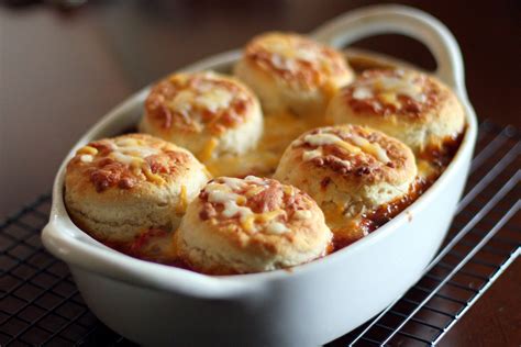 Beans and Hot Dogs With Biscuit Topping Recipe