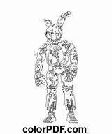 Withered Bonnie FNAF – Coloring Pages And Books In PDF sketch template