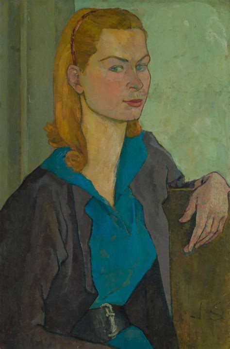 Sold Price: JOSEPH SOLMAN, American (1909-2008), "Portrait of Ellen", oil on board, initialed ...