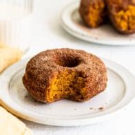 Baked Pumpkin Donuts (w/ cinnamon sugar!) - Fit Foodie Finds