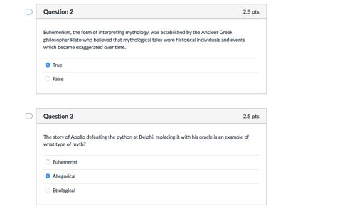 Solved Euhemerism, the form of interpreting mythology, was | Chegg.com