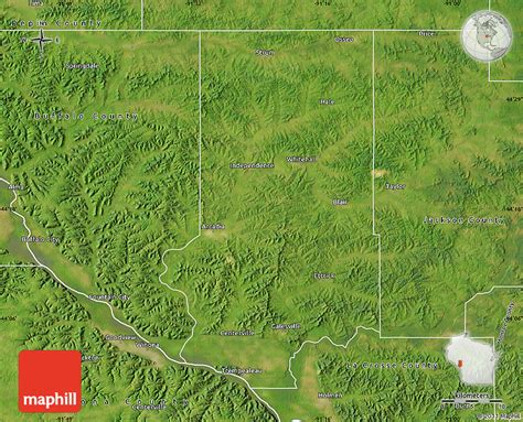 Satellite Map of Trempealeau County