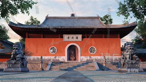 中式建筑寺庙国清寺- 建E网3D模型下载网