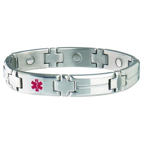 Sabona Men's Magnetic Med ID Bracelet (Diabetic) - Overstock™ Shopping - Top Rated Sabona ...