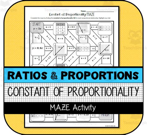 Constant of Proportionality MAZE by Teach Simple