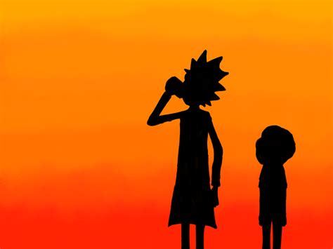 Rick and morty sunset | Silhouette art, Mini canvas art, Amazing art ...