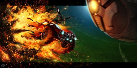 Some Rocket League fan art I just finished, hope you like it! 'Coming In Hot!' : r/gaming