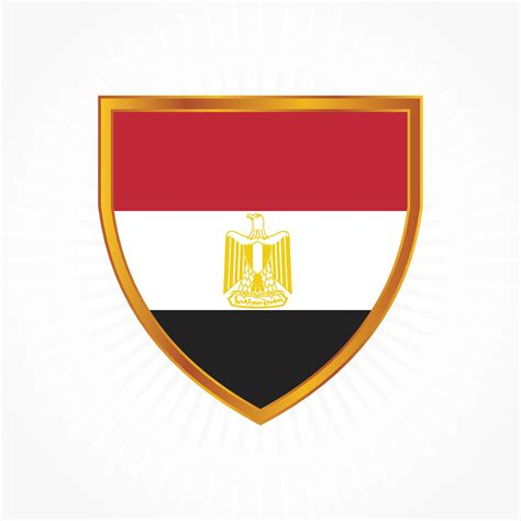 Egypt flag vector with shield frame 3213405 Vector Art at Vecteezy