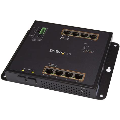 Buy StarTech.com Industrial 8 Port Gigabit PoE+ Switch w/2 SFP MSA ...