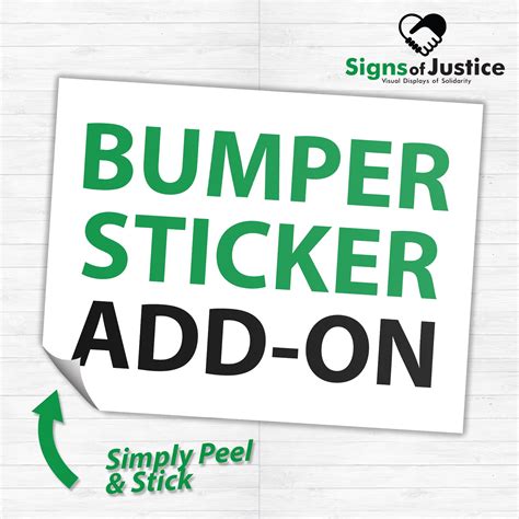 Bumper Sticker Add-On – Signs Of Justice