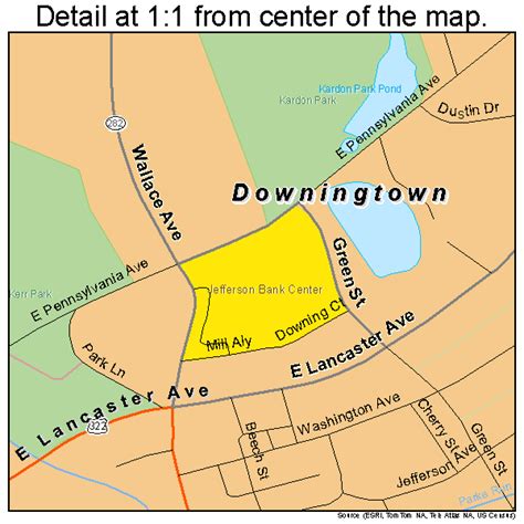 Downingtown Pennsylvania Street Map 4219752