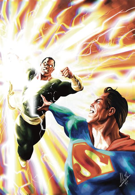 [Artwork] Black Adam VS Superman by SuguDraws : r/DCcomics