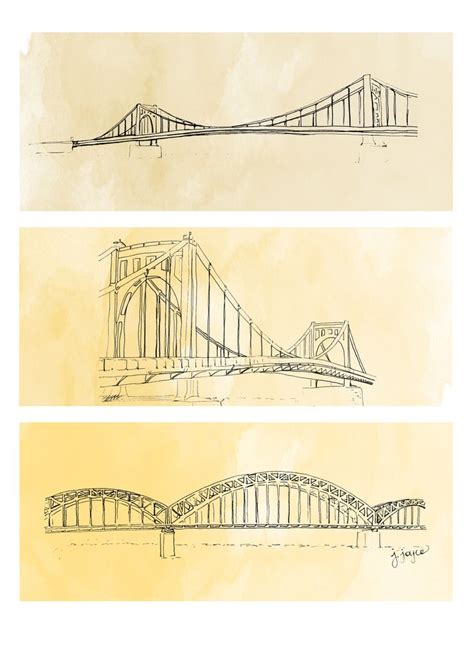 Pittsburgh Bridges Art Print by Jen Joyce - X-Small | Pittsburgh ...