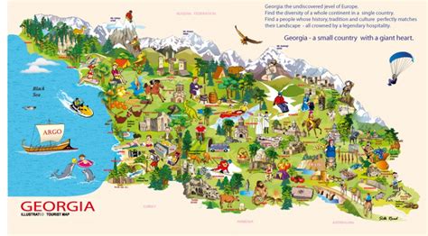 “Georgia – a small country with a giant heart” – Map of Georgia in ...