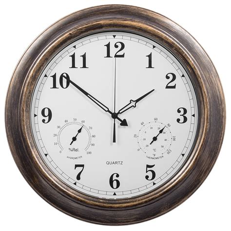 SkyNature Outdoor Clocks, 18 Inch Large Indoor Outdoor Wall Clock Waterproof | eBay