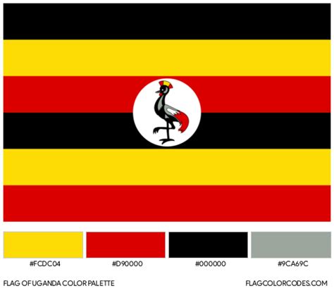 Uganda flag color codes