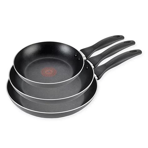 T-fal® Pure Cook Nonstick Aluminum 3-Piece Fry Pan Set in Black | Bed Bath and Beyond Canada