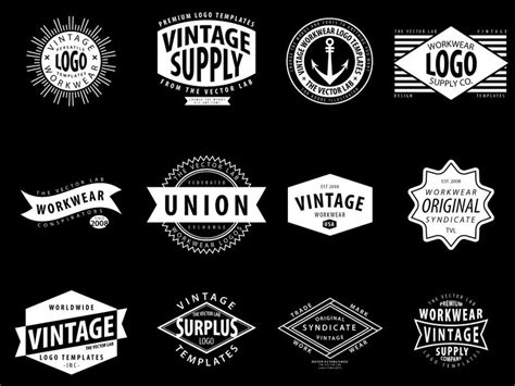 Vintage Workwear Logo Templates by Ray Dombroski - Dribbble